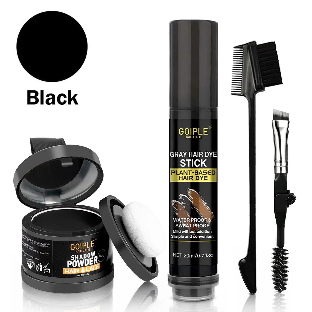 Goiple Hair Root Touch Up Set Instant Gray Coverage Shadow Powder - 1