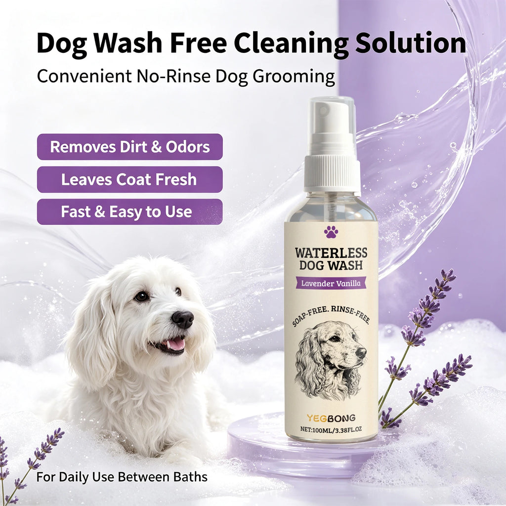 Waterless Dog Shampoo Spray for Quick Cleaning and Odor Removal