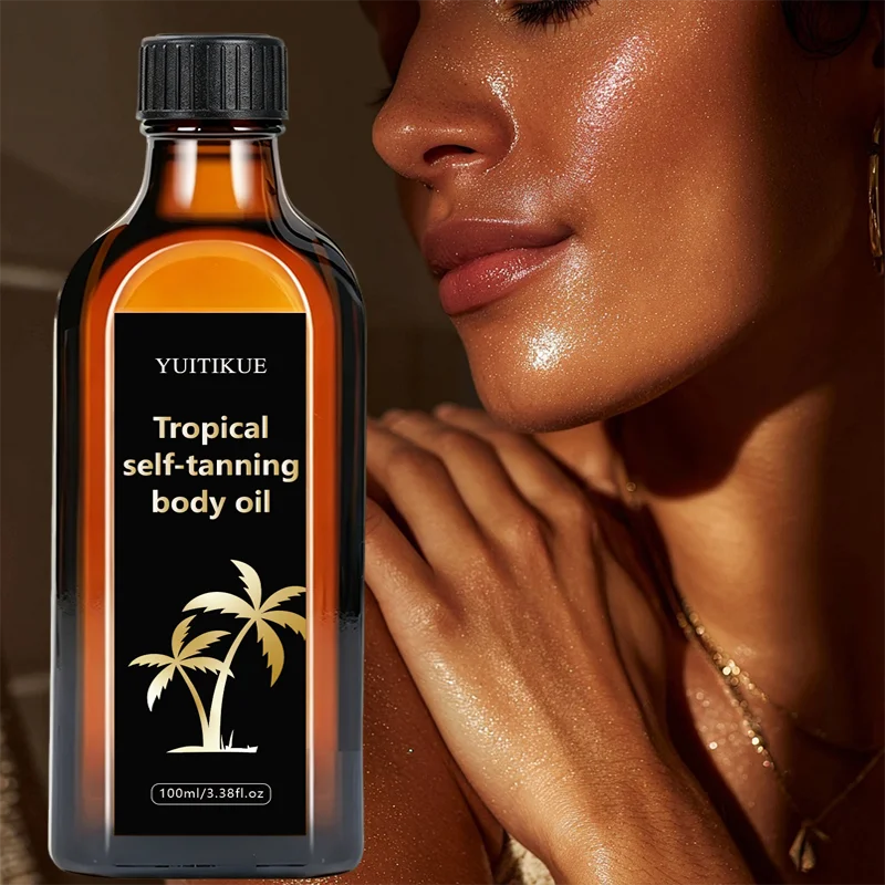 YUITIKUE Tropical Self Tanning Body Oil Natural Bronze Glow 100ml