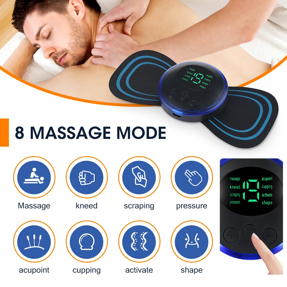 Portable Electric Body Massage Patch with 8 Modes