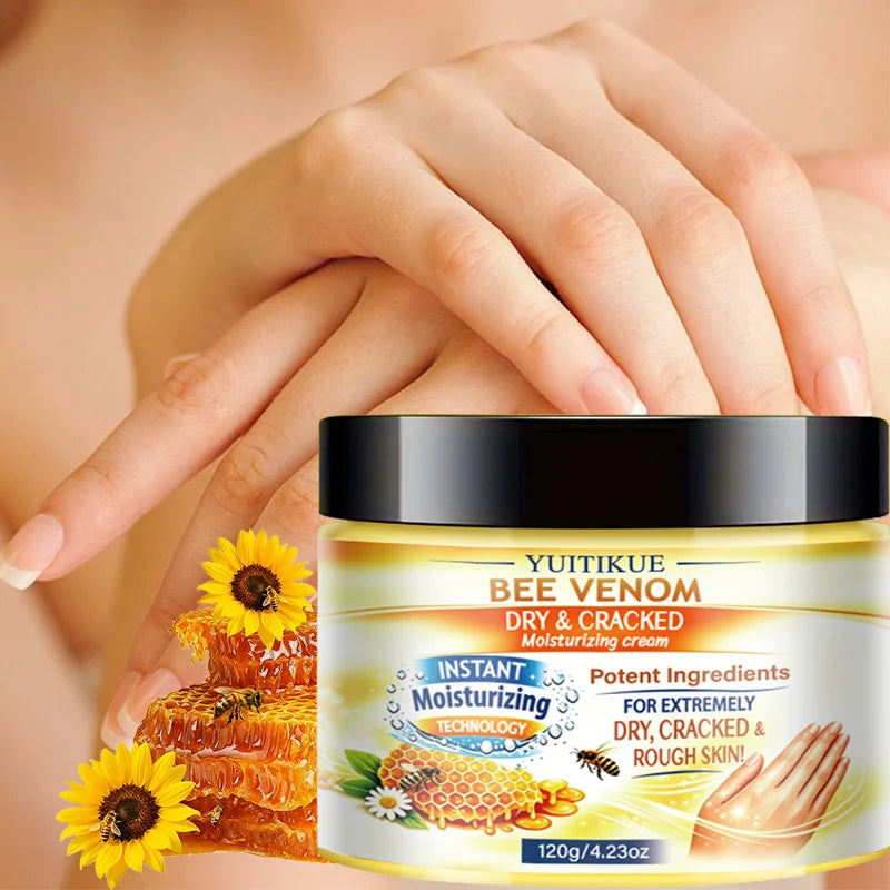 YUITIKUE Bee Venom Hand Cream Deep Moisturizing Repair for Cracked Skin - 8