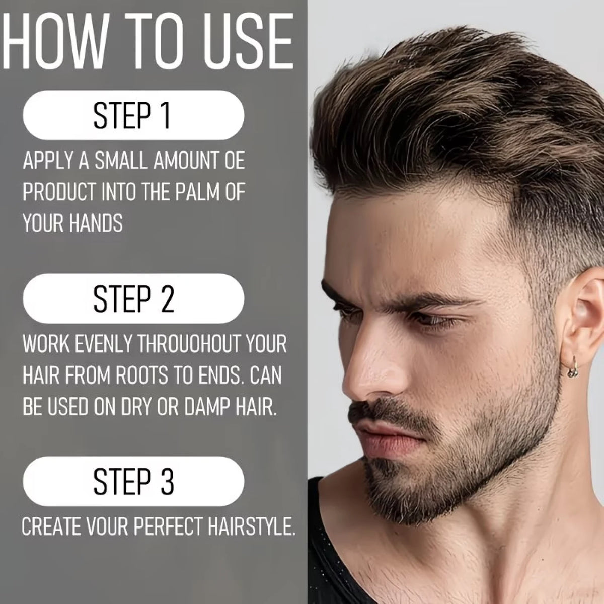 Matte Hair Wax Strong Hold Pomade Keratin and Biotin Styling Paste