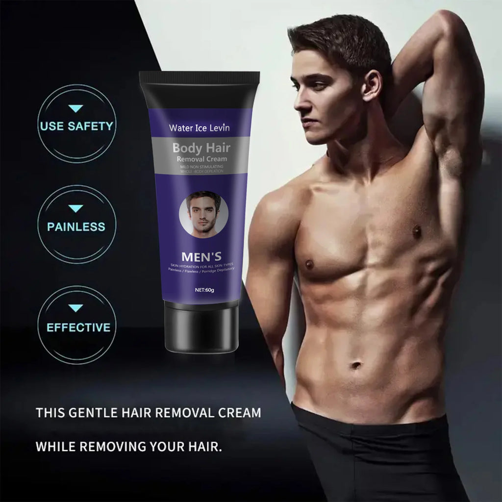 Mens Painless Hair Removal Cream Permanent Growth Inhibitor for Body