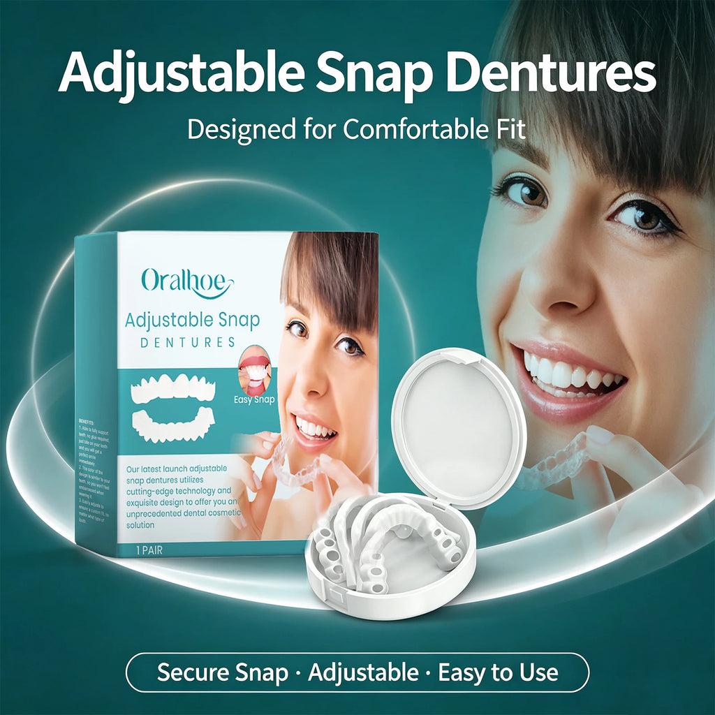 Adjustable Snap-On Dentures for Instant Smile Repair