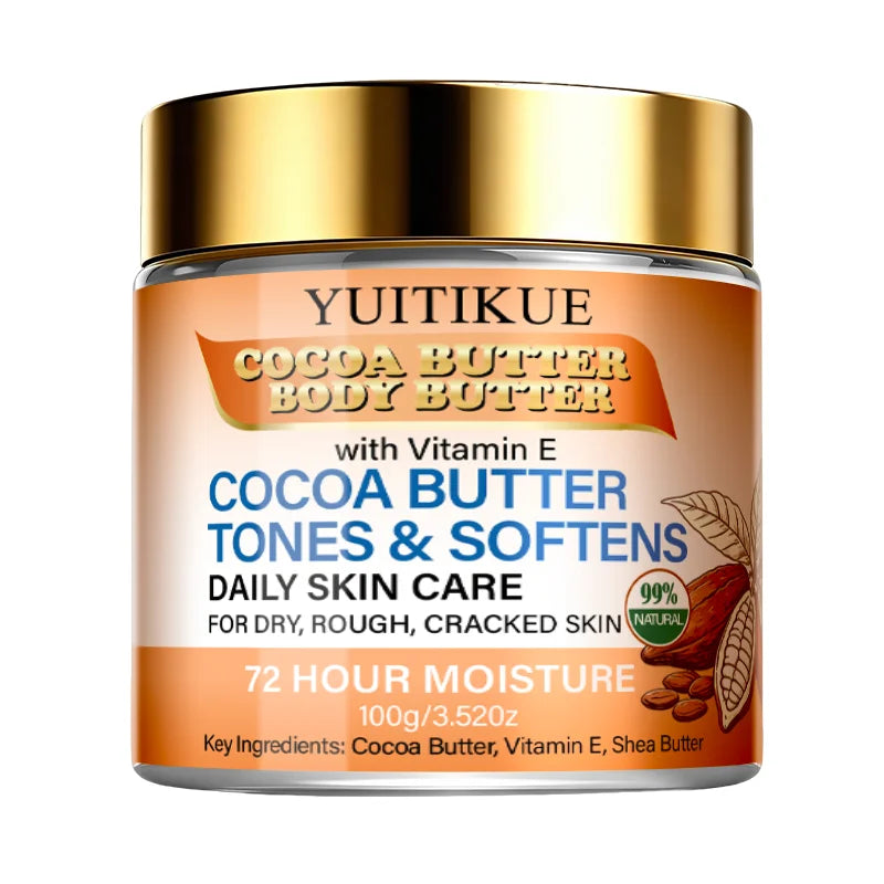 YUITIKUE Cocoa and Shea Butter Body Cream for Dry Cracked Skin - 15