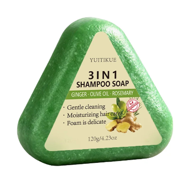 3 In 1 Ginger Rosemary Olive Oil Solid Shampoo Bar 120g - 19