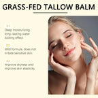 Grass Fed Tallow Balm Bee Venom Caffeine Moisturizer for Dry Skin