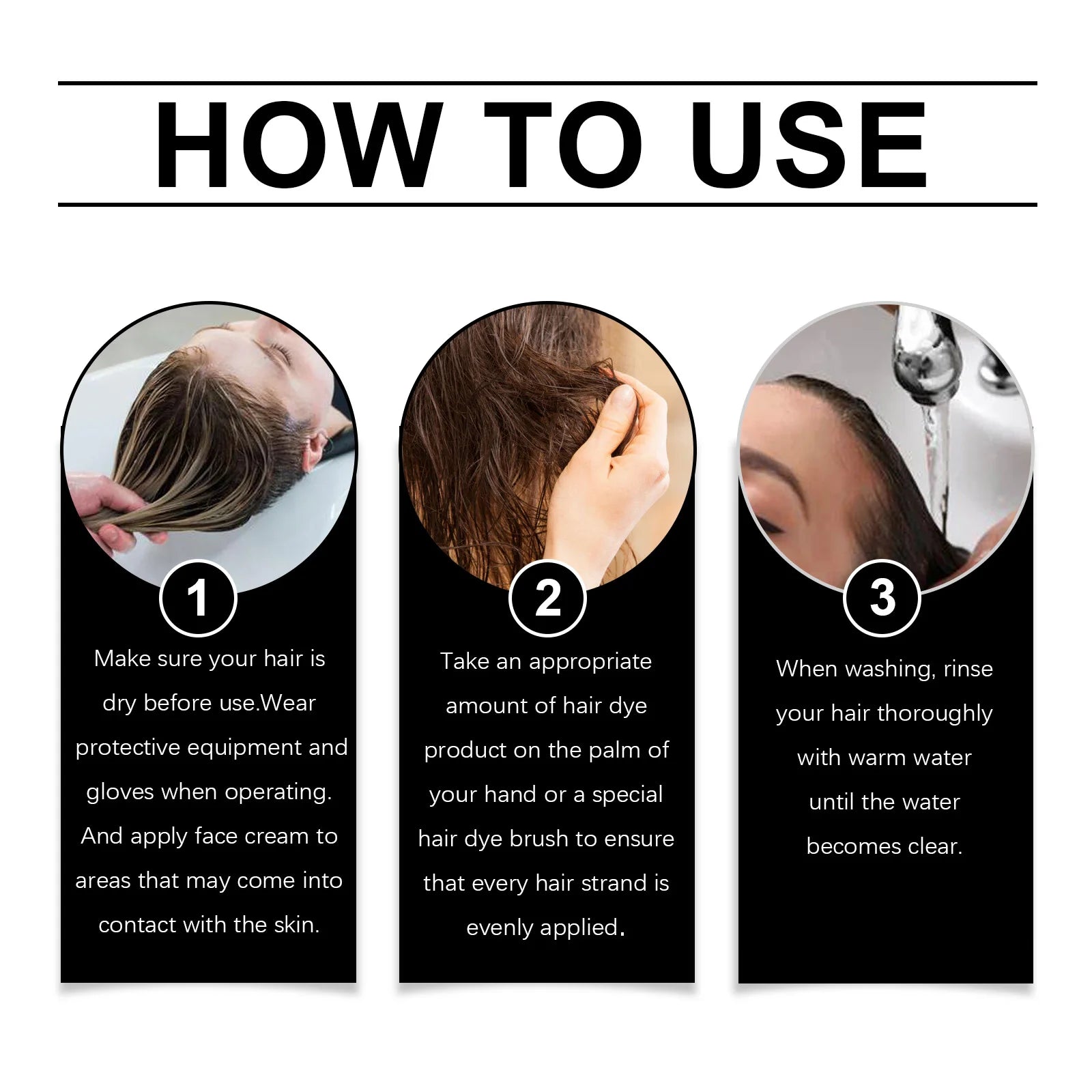 Hoegoa Black Hair Dye Shampoo 100ml Moisturizing Formula