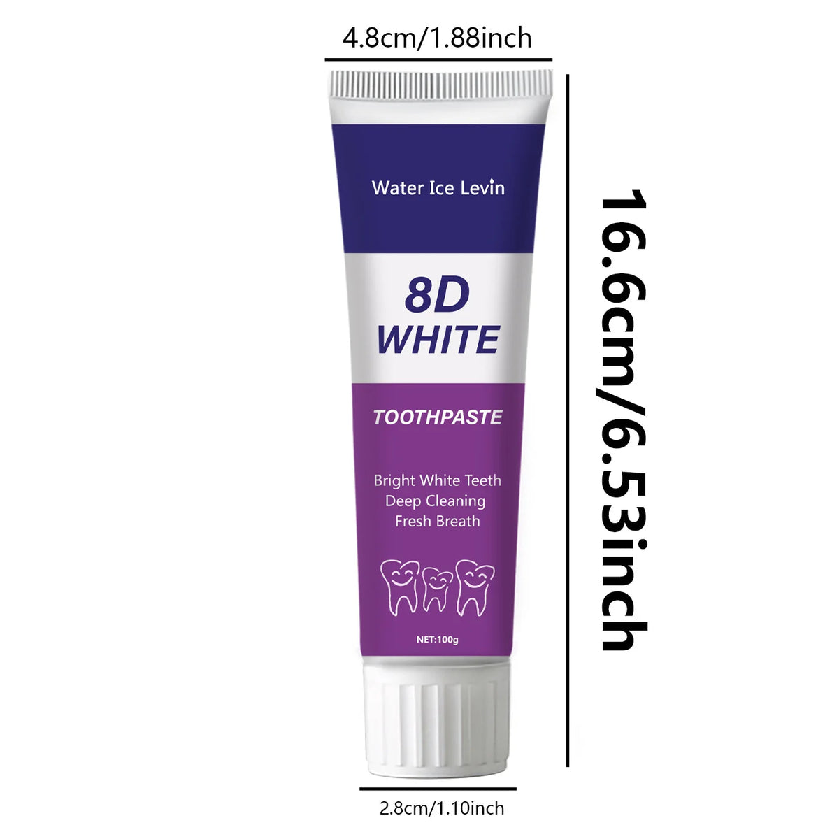 Purple Teeth Whitening Toothpaste Deep Cleaning Color Corrector 100g