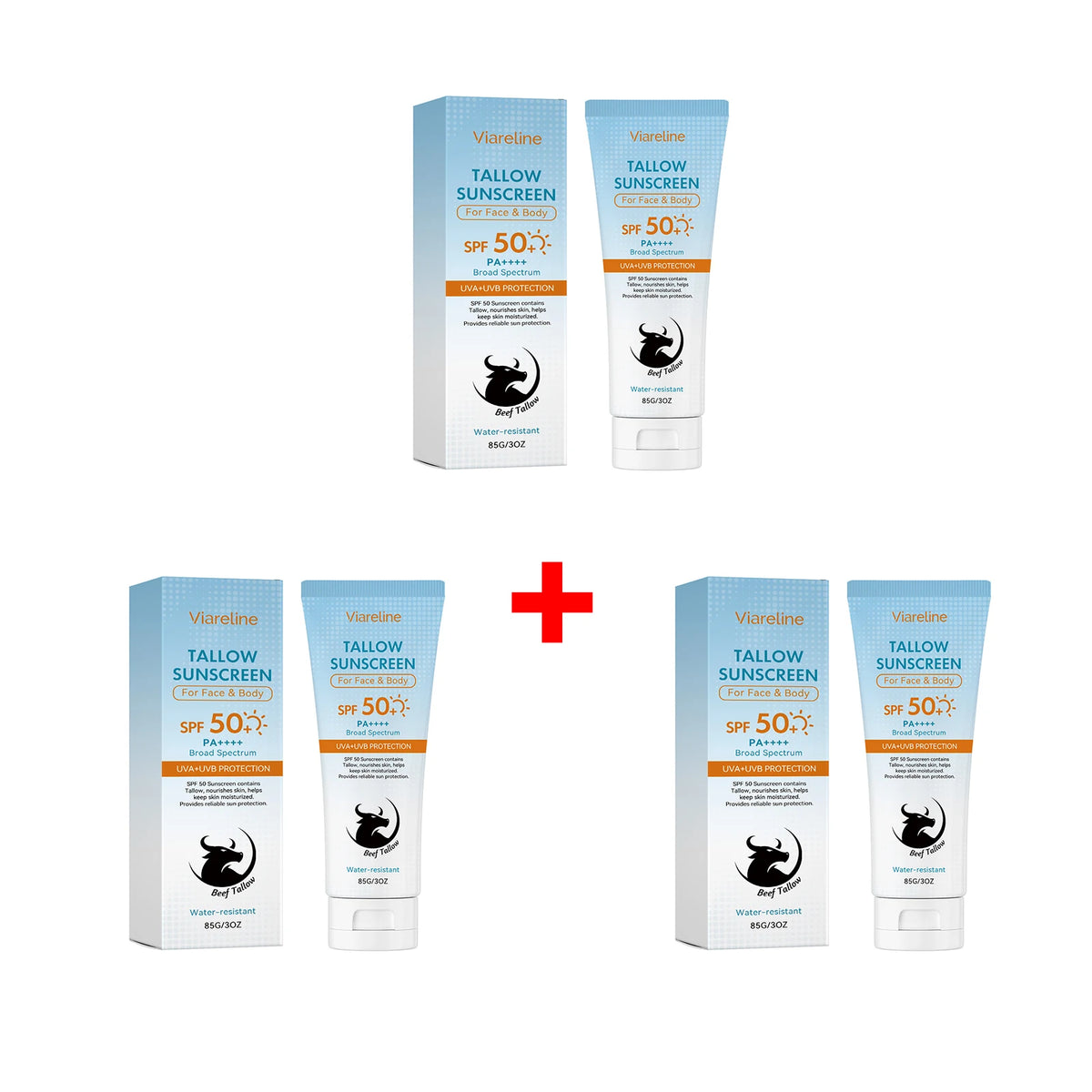 SPF 50 Tallow Sunscreen for Face and Body