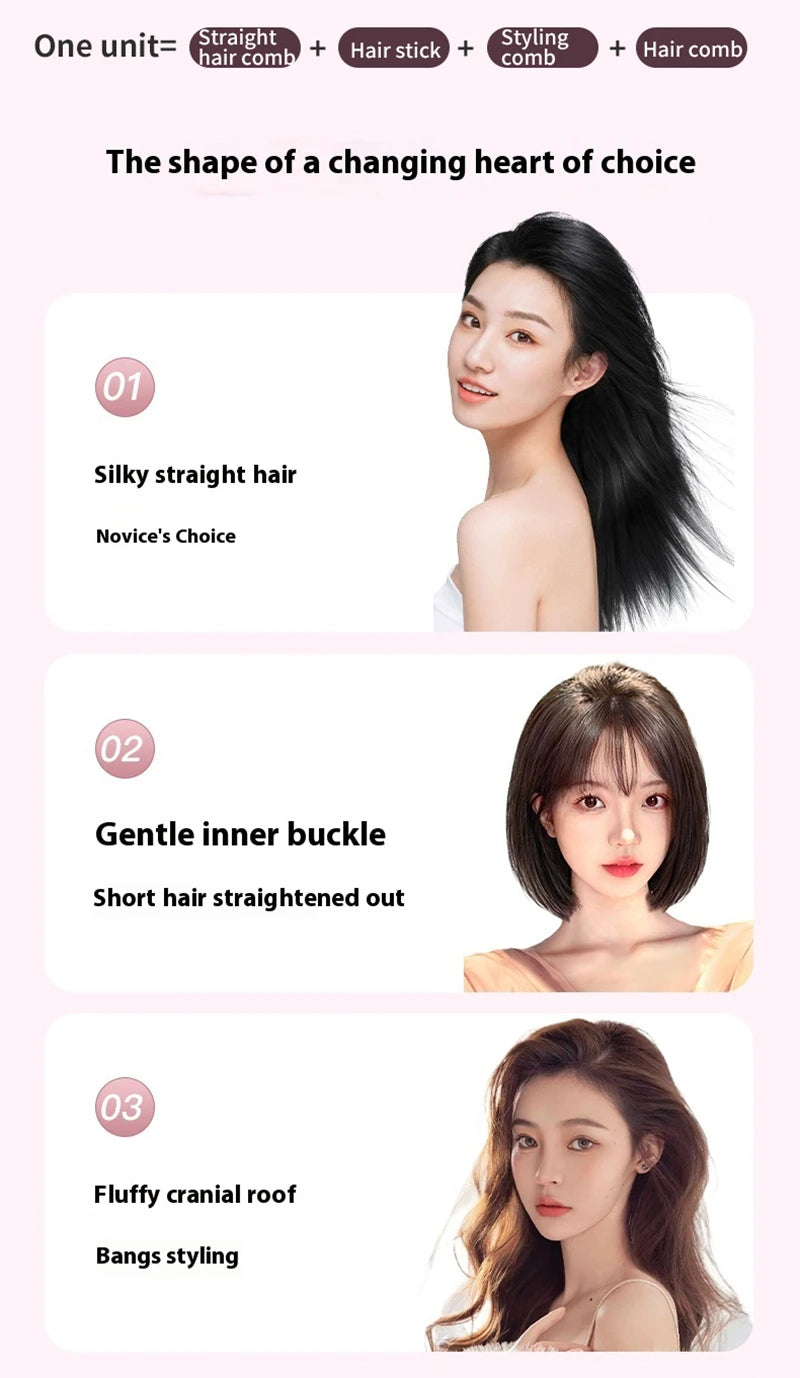 Cordless Ionic Hair Straightening Brush for Fast Styling