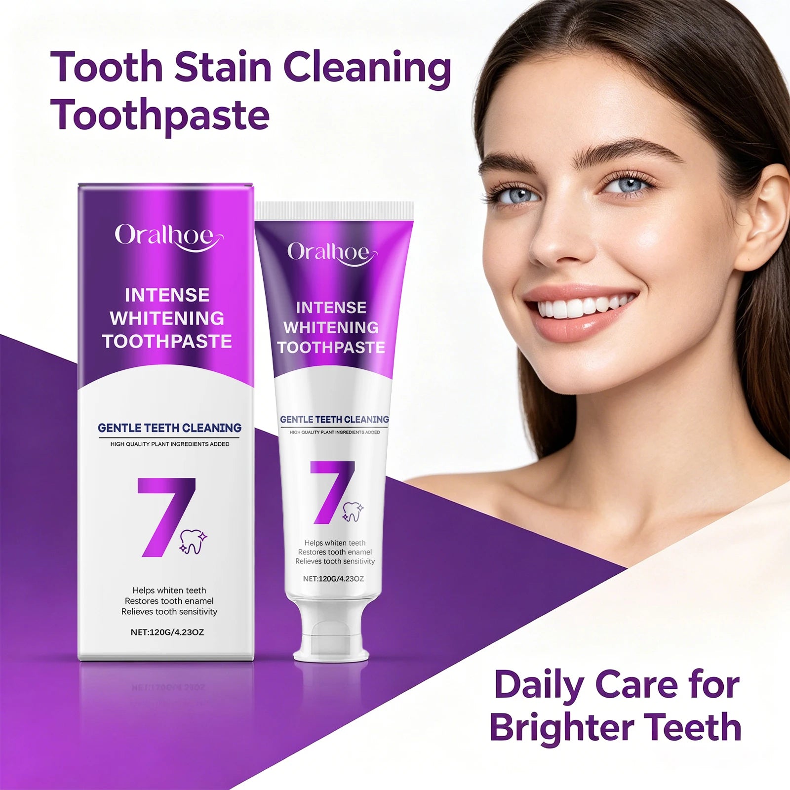 Intense Whitening Toothpaste for Stain Removal and Sensitive Teeth - 4