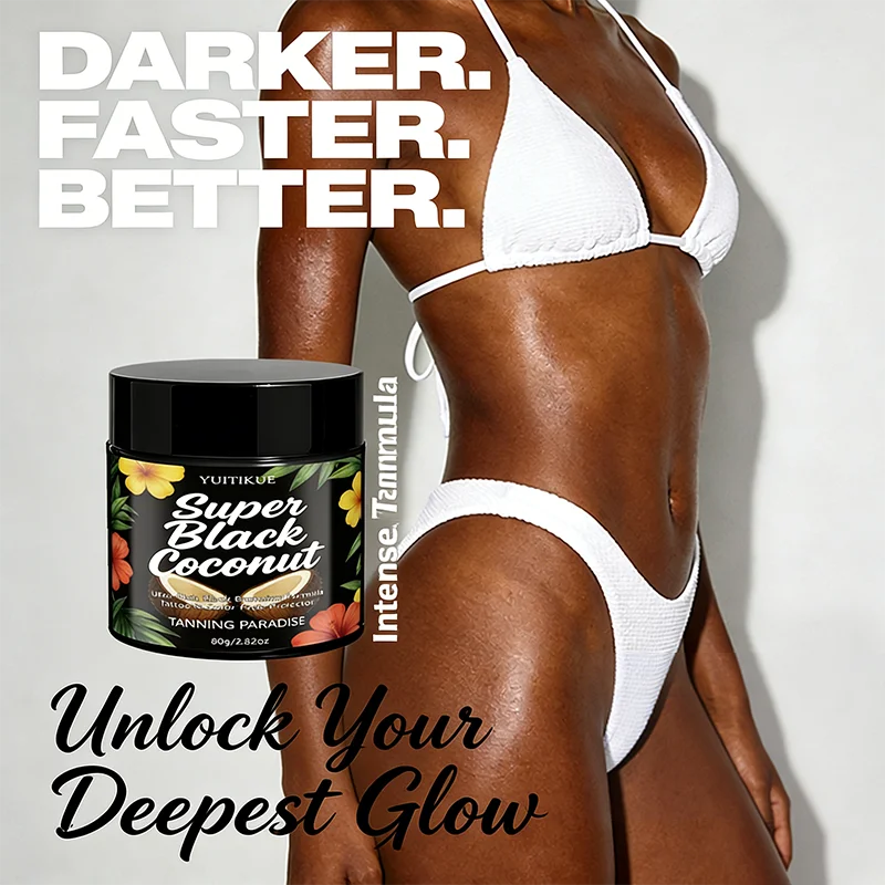Yuitikue Super Black Coconut Tanning Cream Ultra Dark Bronzer 80g