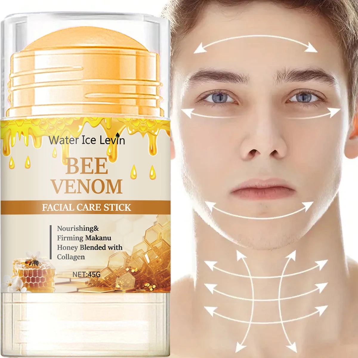 Bee Venom Honey Skincare Stick Portable Anti Aging Face Moisturizer - 4