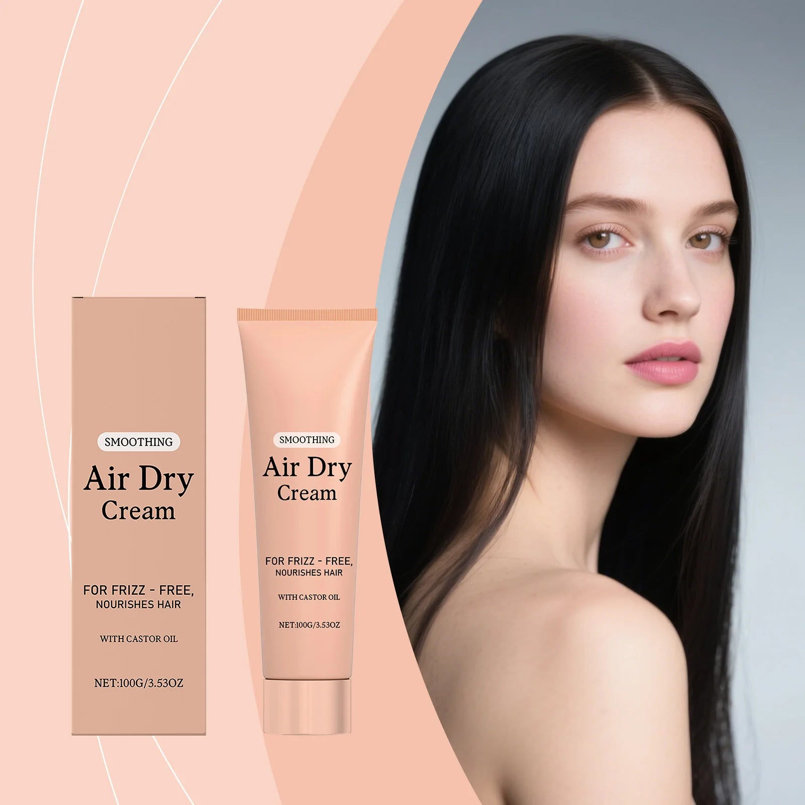 Air Dry Smoothing Hair Cream Anti Frizz Leave In Conditioner 100g - 1