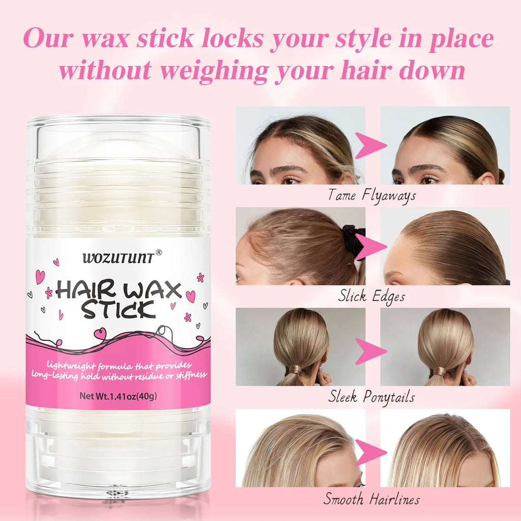 Hair Styling Wax Stick for Smoothing Frizzy Hair and Flyaways 40g