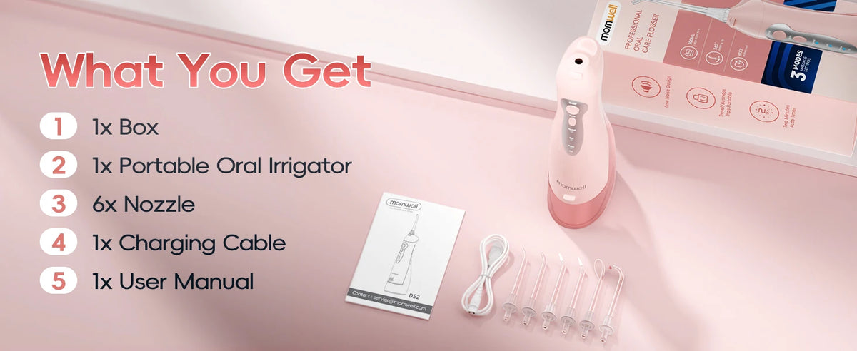 Portable Rechargeable Oral Irrigator Water Flosser for Teeth