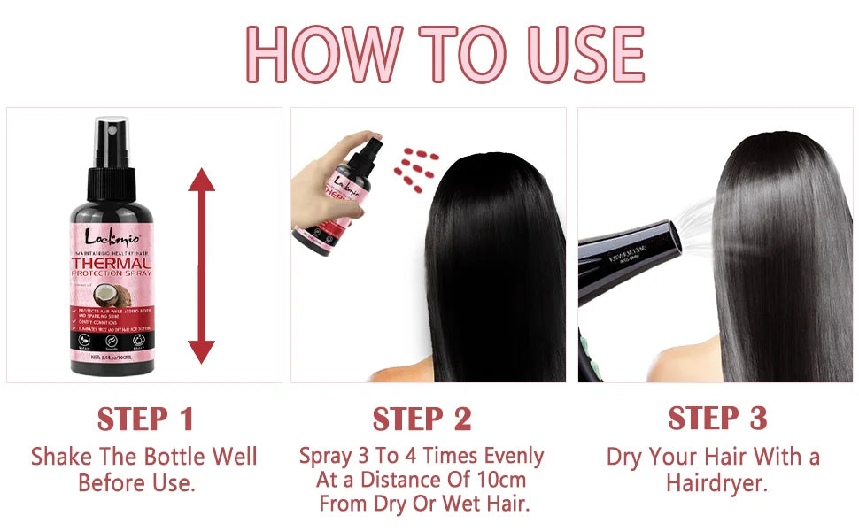 Rosemary Mint Hair Thermal Protection Spray and Nourishing Oil Set - 11