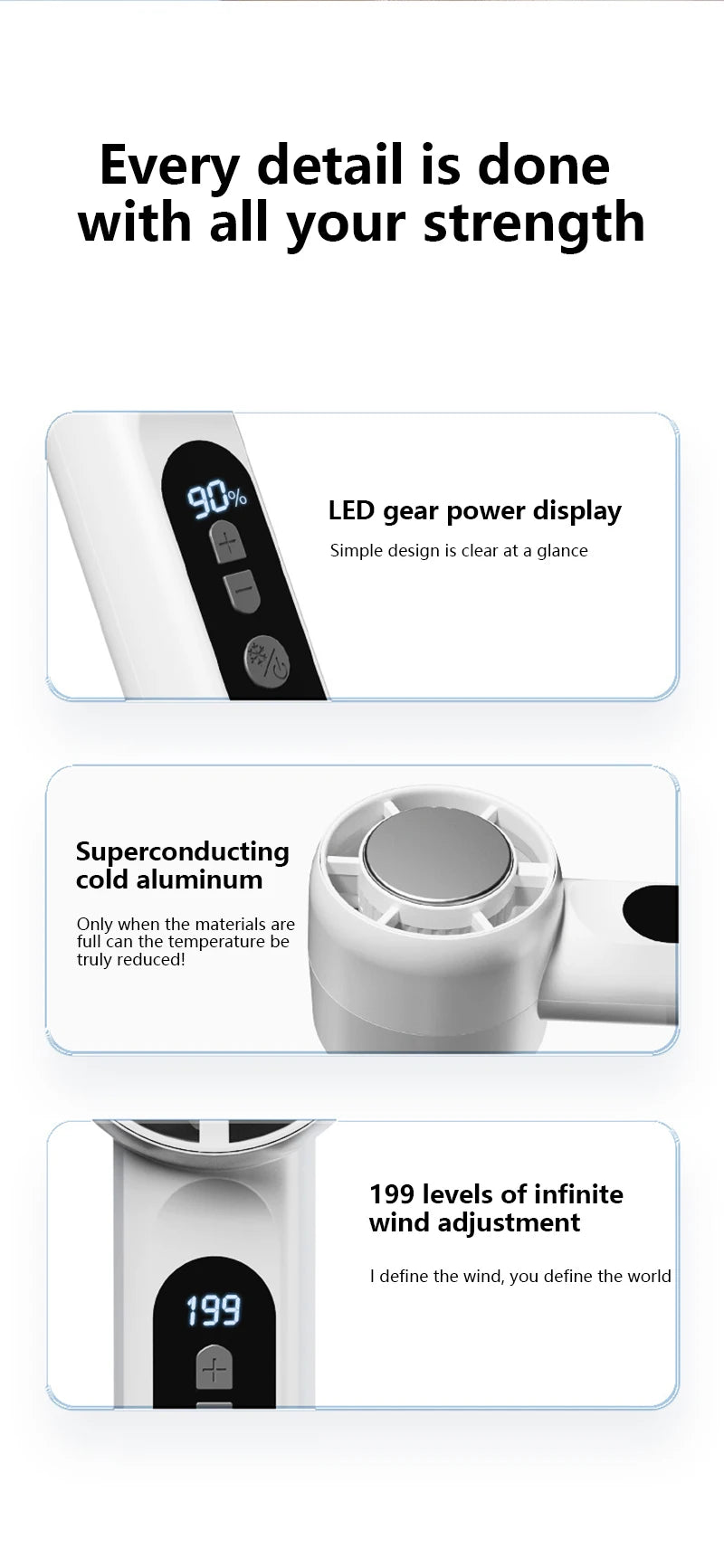 Rechargeable Ice Cooling Handheld Fan for Travel - 17