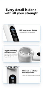 Rechargeable Ice Cooling Handheld Fan for Travel