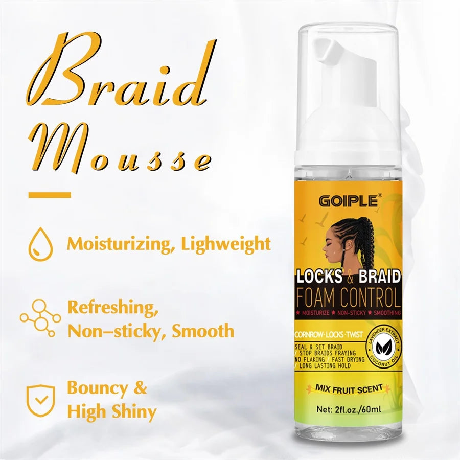Rinse Free Braid Shampoo and Foam Mousse Set with Nightcap