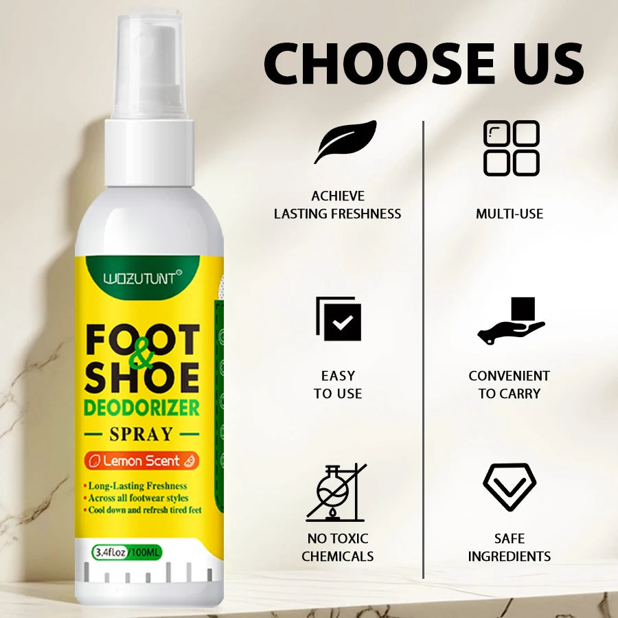 Shoe Cleaner Kit Sneaker Foam and Foot Shoe Deodorizer Spray Set