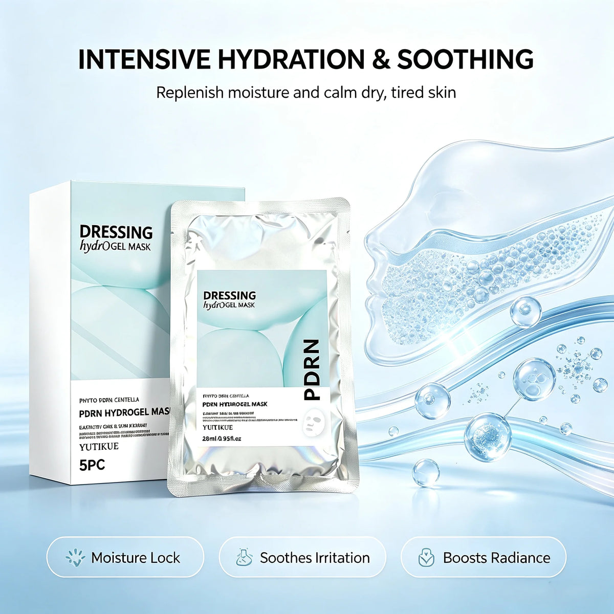 YUITIKUE PDRN Hydrogel Face Mask Centella Soothing Hydrating Treatment