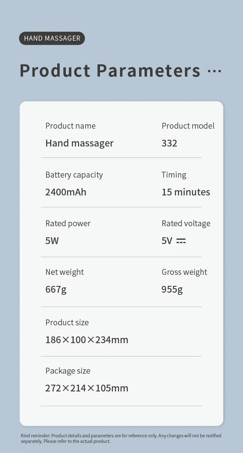 Electric Hand Massager with Heat and Compression - 16