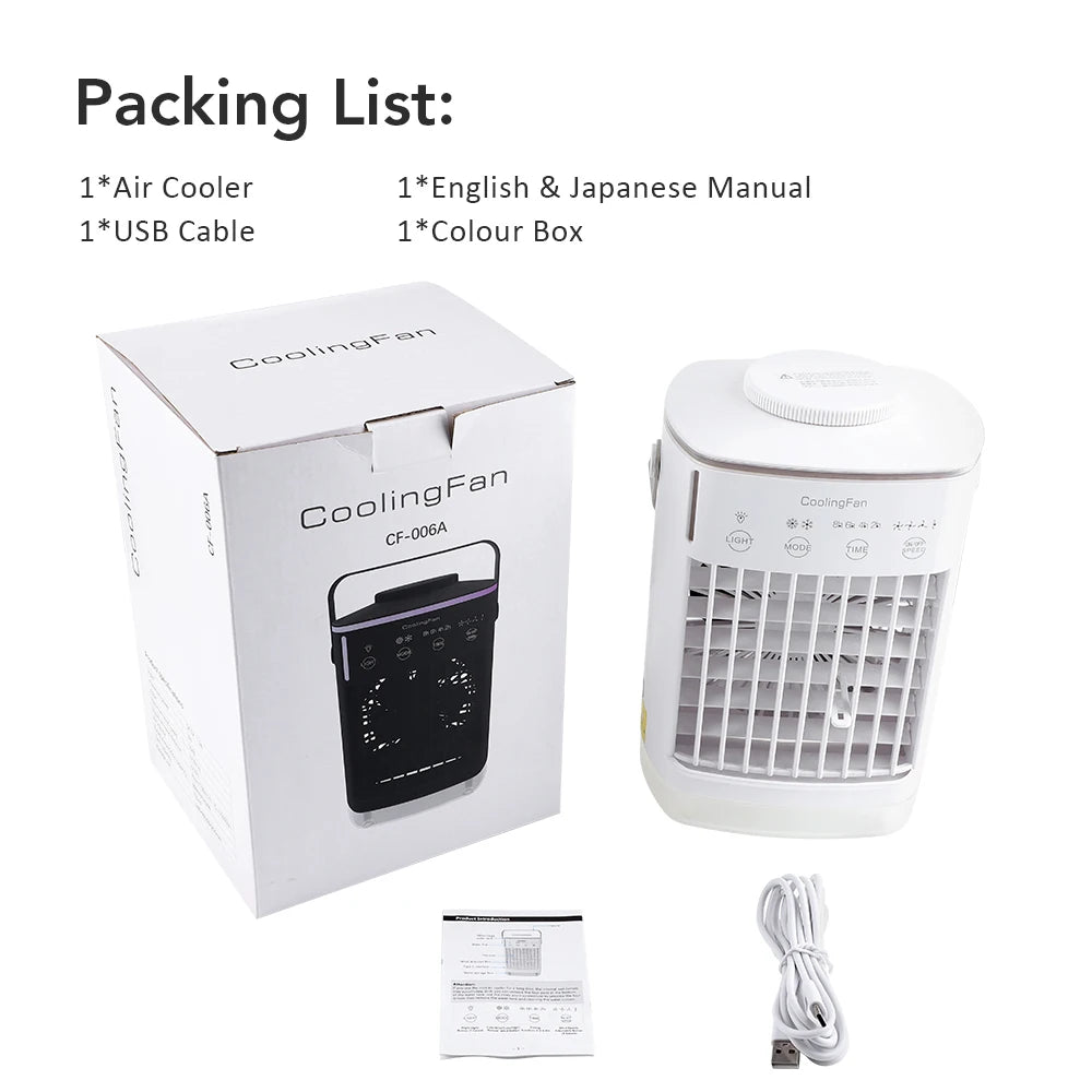 Portable USB Desktop Air Cooler and Humidifier - 15