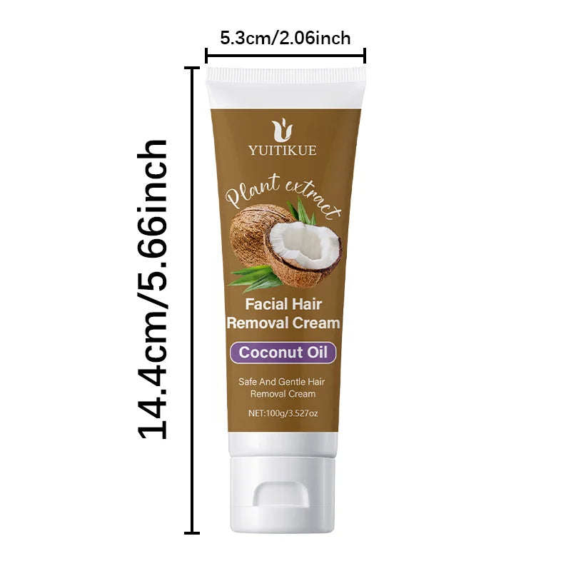 Lip Hair Removal Cream 100g Painless Facial Hair Remover