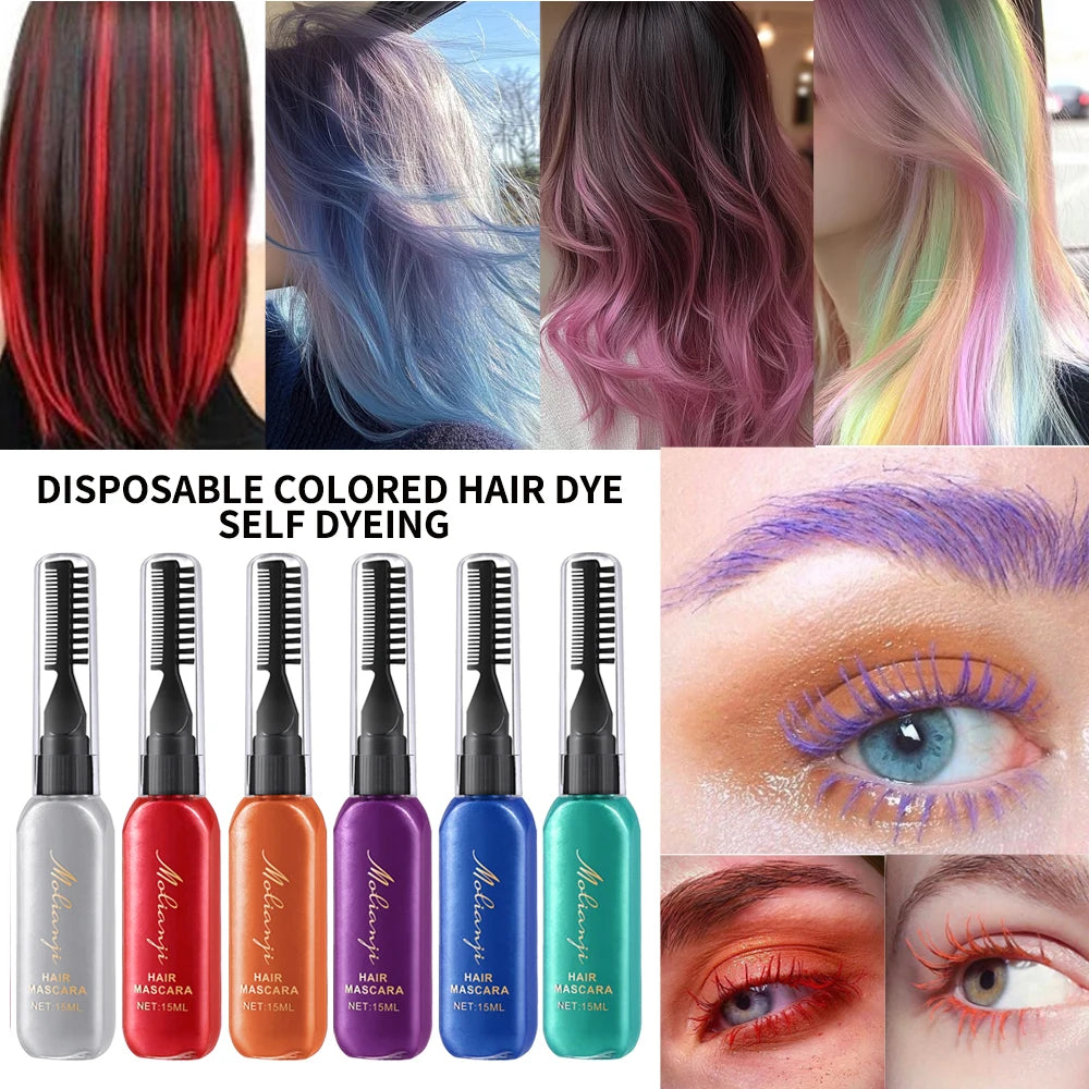 Disposable Colored Hair and Eyelash Dye Mascara 15ml - 1