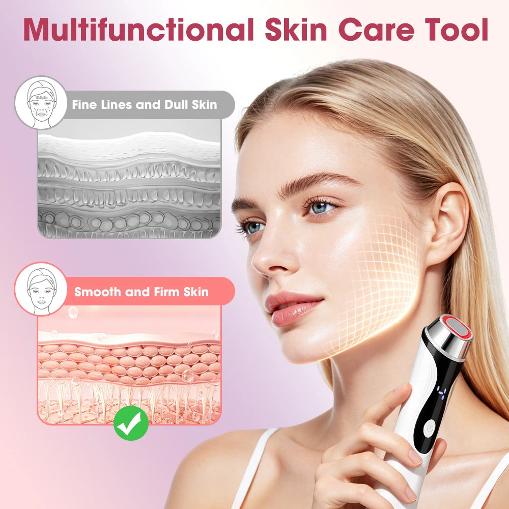 4-in-1 LED Facial Massager for Skin Tightening and Rejuvenation