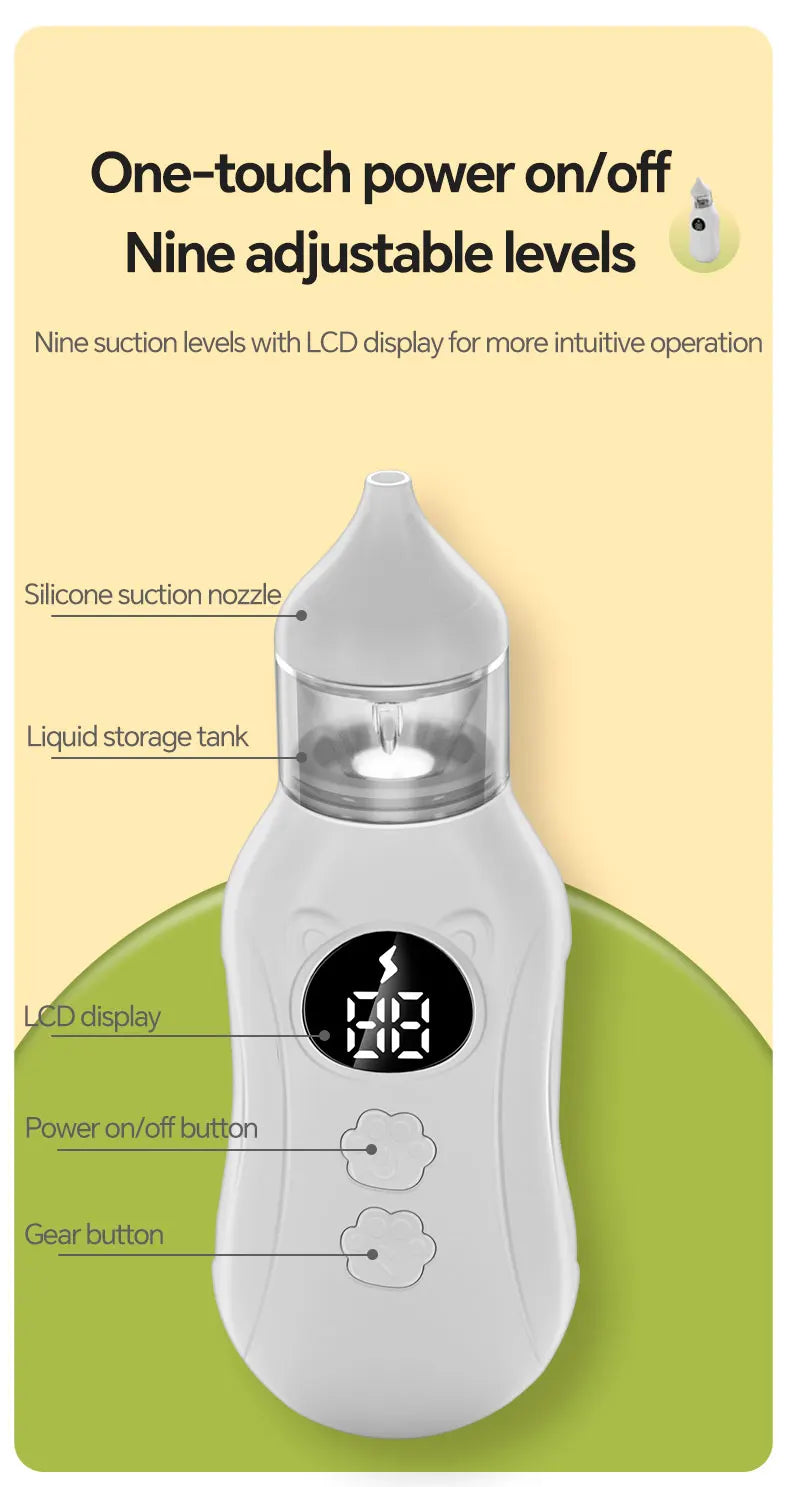 Electric Baby Nasal Aspirator with Adjustable Suction - 16