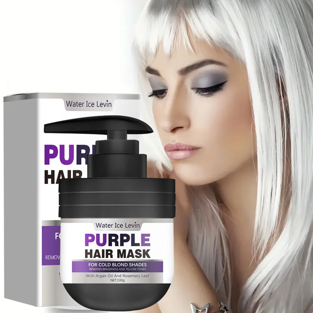 Purple Keratin Hair Mask Repairing Conditioner for Blonde Hair 100g - 1