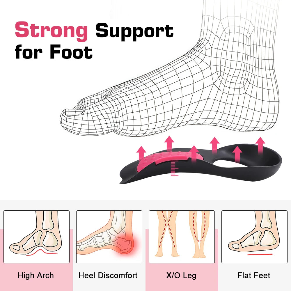 Orthopedic Arch Support Insoles for Flat Feet and Alignment