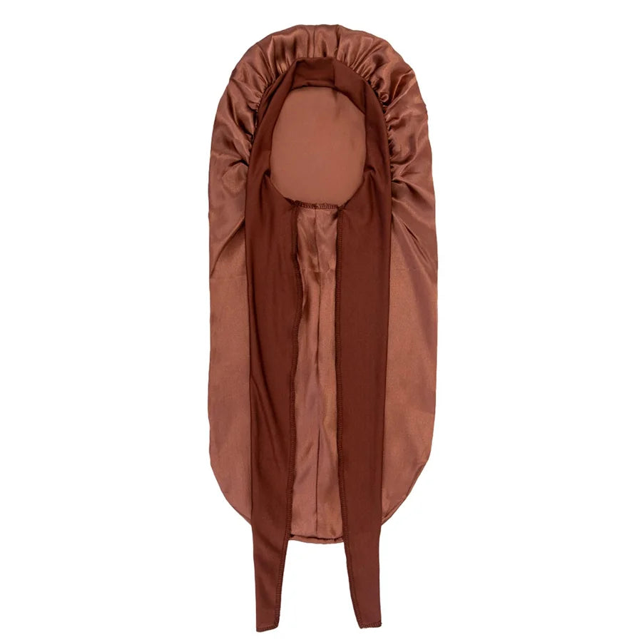 Extra Large Silk Satin Sleep Bonnet with Elastic Hair Band