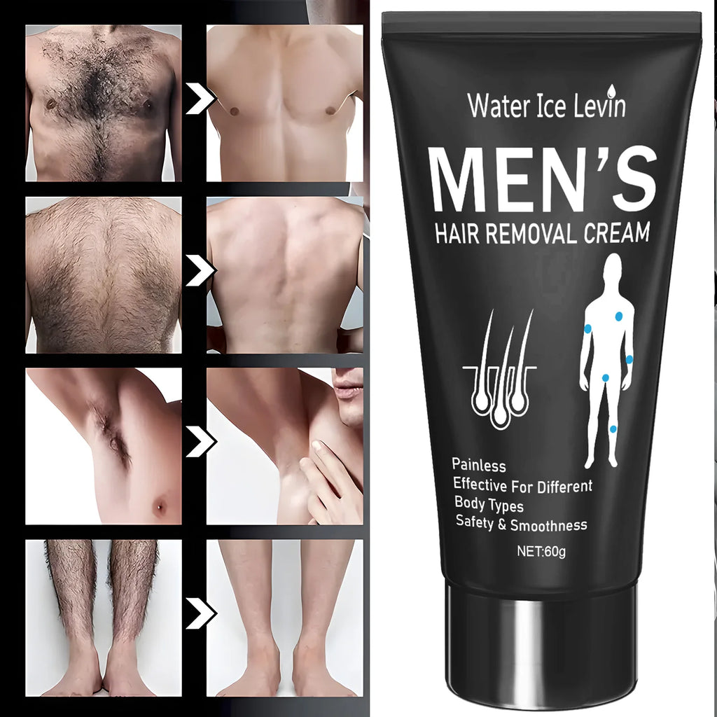 Water Ice Levin Painless Hair Removal Cream for Men 60g