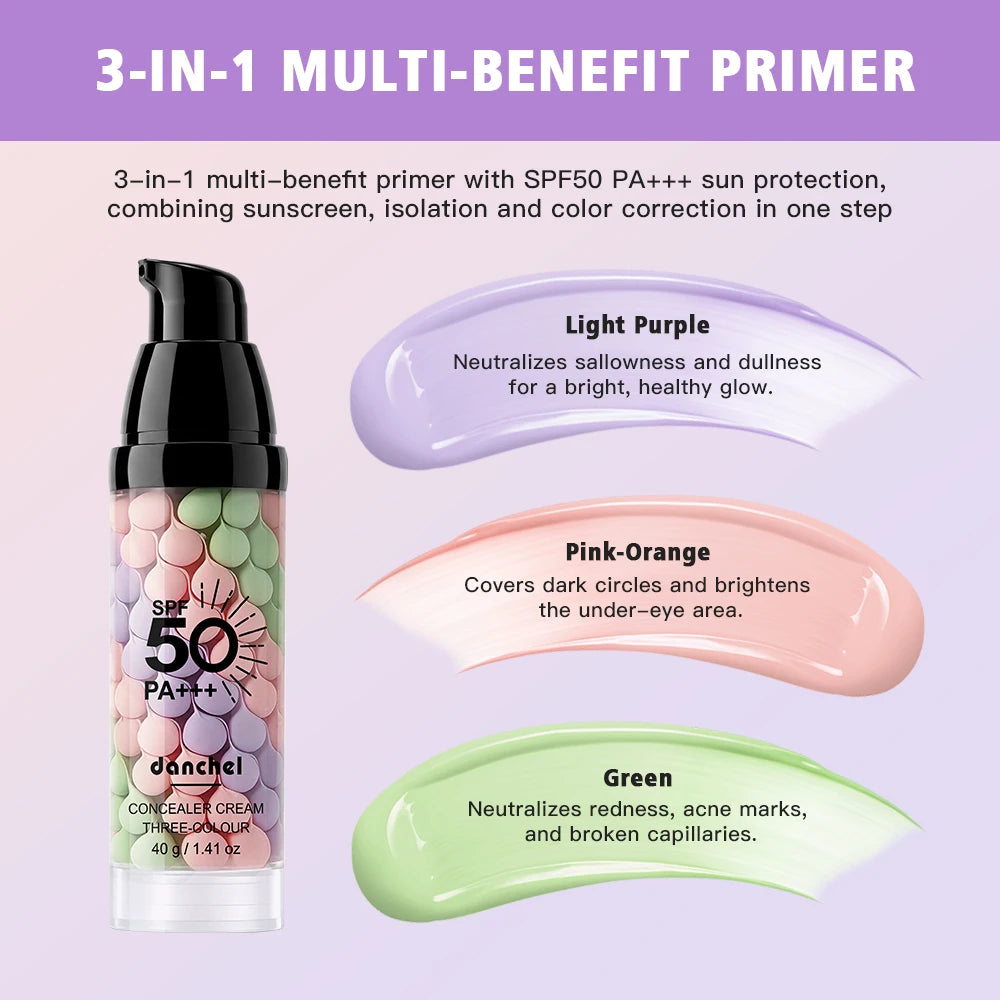 3-in-1 Color Correcting Primer and SPF 50 Sunscreen