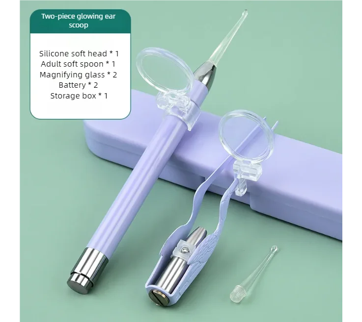 LED Light Ear Wax Removal Tool Kit for Adults and Children