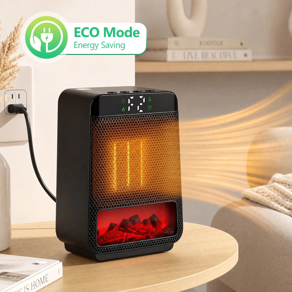 Portable Electric Space Heater with PTC Fast Heating and LED Display