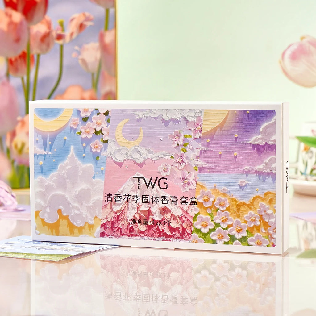 TWG Flower Season Solid Fragrance Set 3pc Portable Perfume Balm