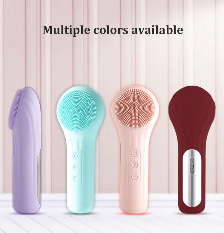 Sonic Electric Facial Cleansing Brush for Skin Exfoliation