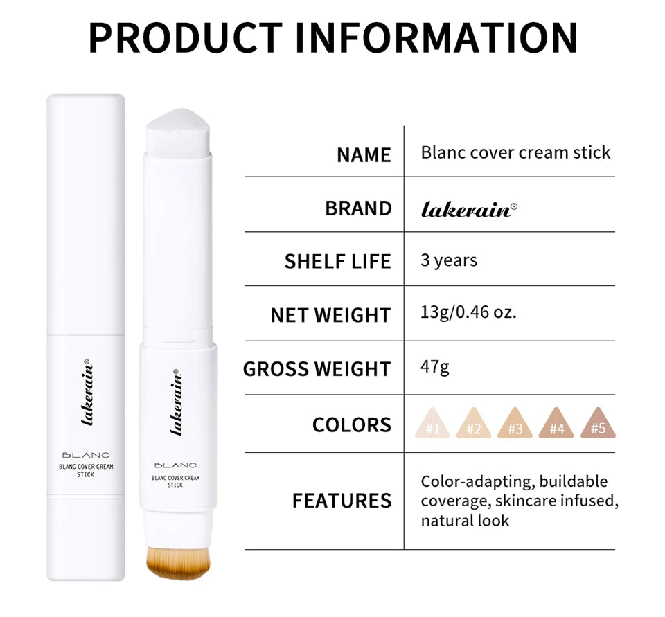 Color-Changing Foundation Stick with Built-in Blending Brush - 18