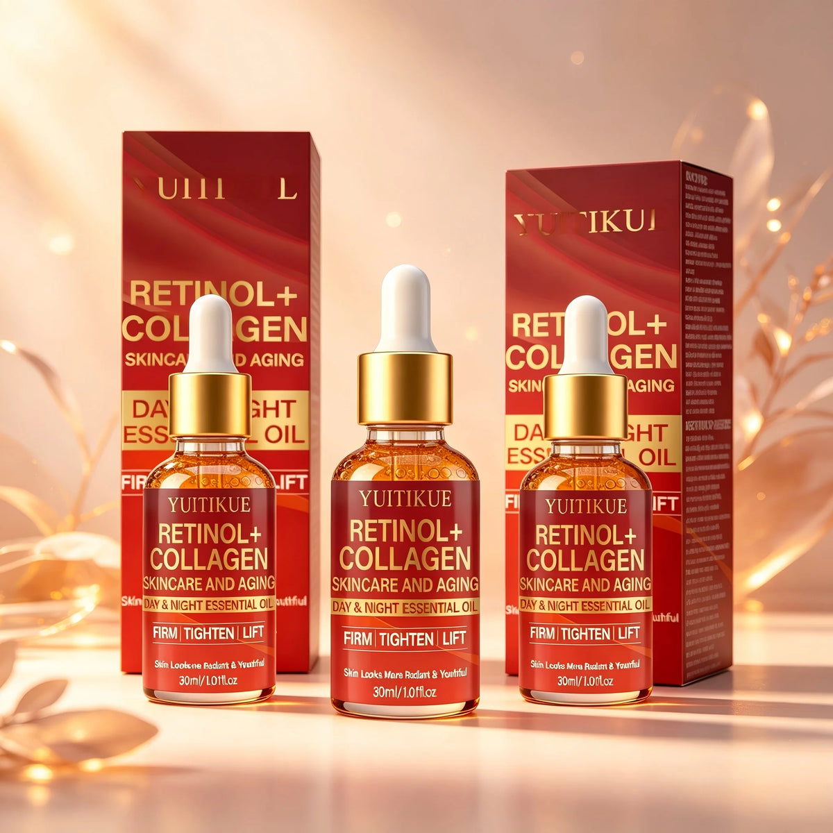 YUITIKUE Retinol and Collagen Anti Aging Face Serum Firming Oil