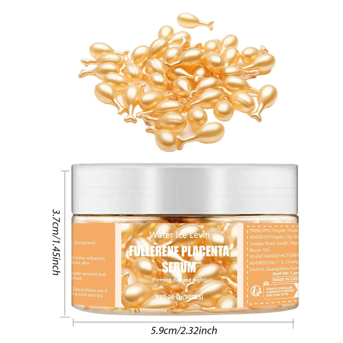 Peptide Hyaluronic Acid Face Serum Capsules Anti Aging Moisturizer
