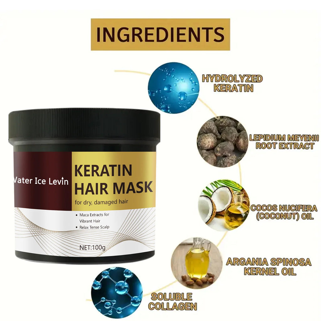 Keratin Hair Mask Deep Repair Conditioner for Dry and Damaged Hair 100g