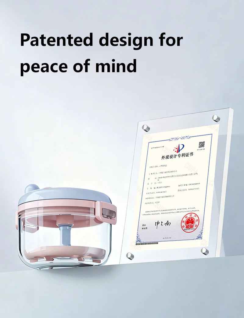 Portable Denture Cleaning Case with Rotary Brush