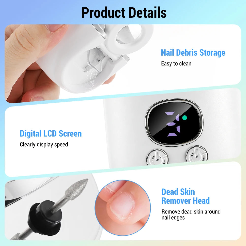 Electric Nail Clipper with LED Magnifier for Seniors and Kids - 8