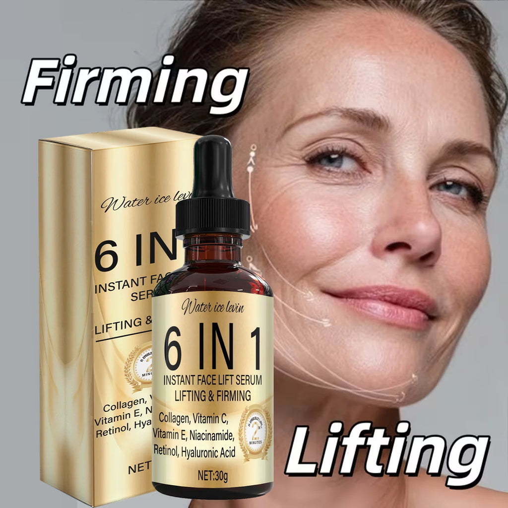 6 in 1 Face Lifting Serum Hyaluronic Acid Retinol Firming Hydrating 30g