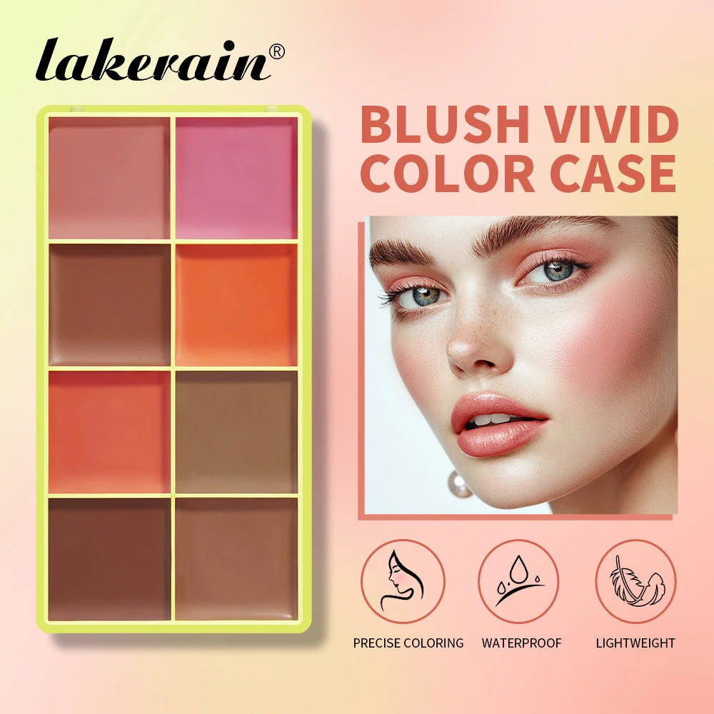 8-Color Cream Blush and Contour Palette - 2